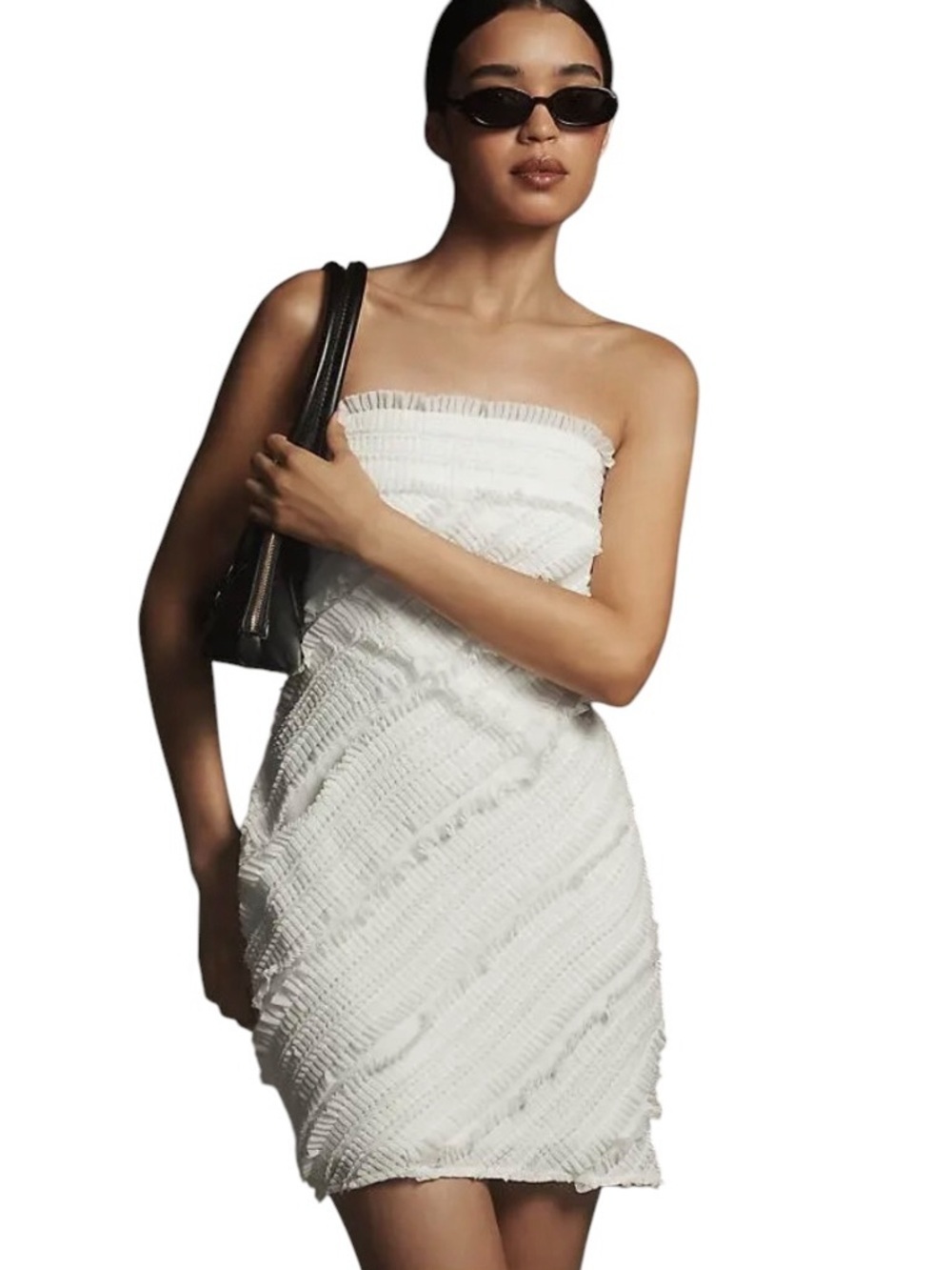 Endless Rose x Anthropologie - NWT Strapless Textured Mini Dress Bridal Sz S